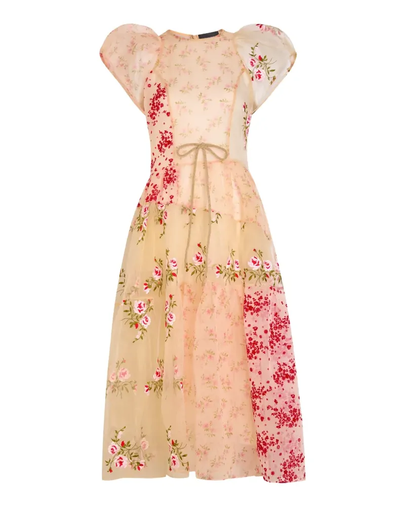 Simone Rocha Midikleid mit Puffärmeln - Nude Nude