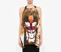mask graphic dress - Schwarz