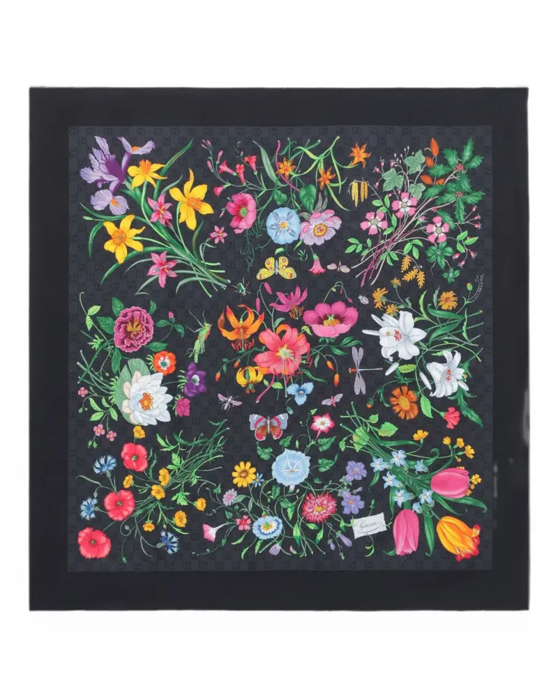 Gucci Flora carré scarf - Schwarz Schwarz