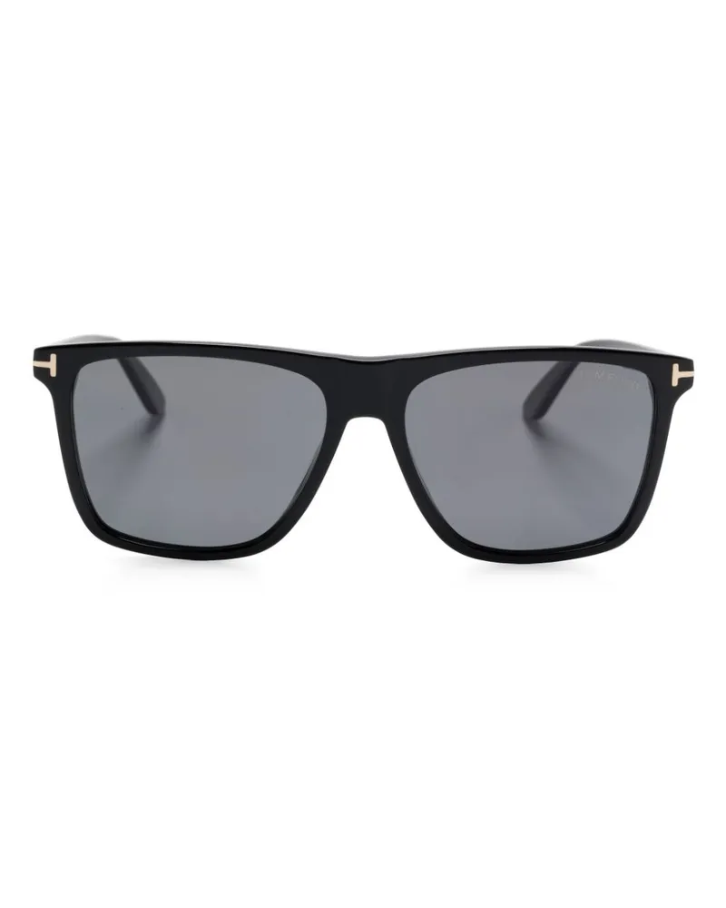 Tom Ford Sonnenbrille mit eckigem Gestell - Schwarz Schwarz