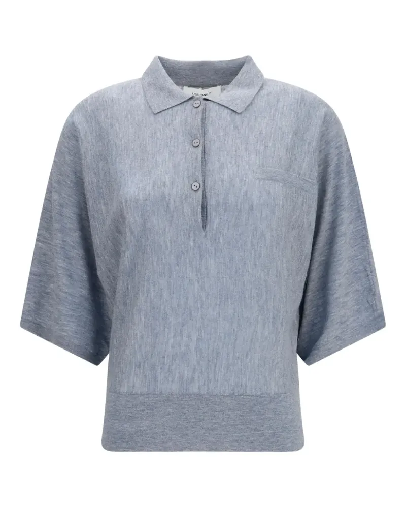 Lisa Yang Norie polo-collar sweater - Blau Blau