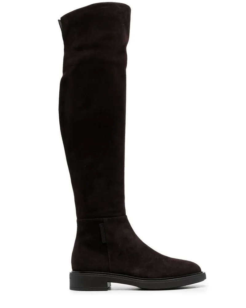 Gianvito Rossi Kniehohe Wildlederstiefel - Braun Braun