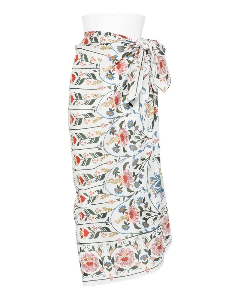 FARM Rio floral-print sarong - Weiß Weiß