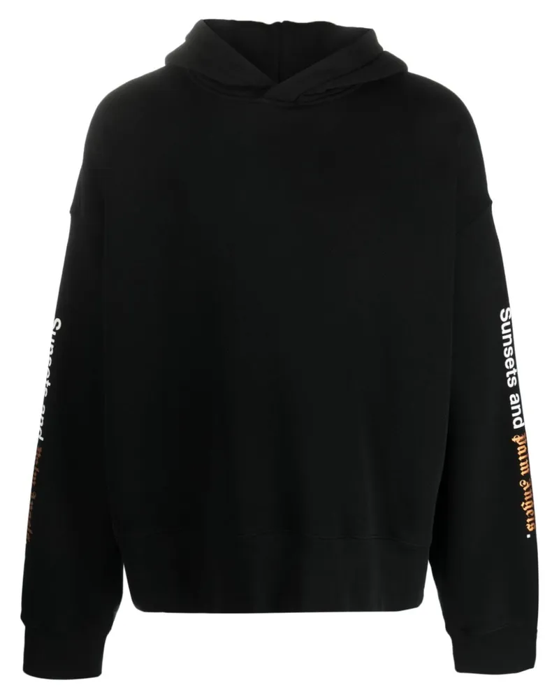 Palm Angels Hoodie mit Slogan-Print - Schwarz Schwarz