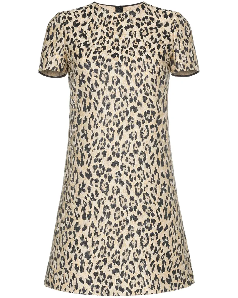 Valentino Garavani Minikleid mit Leopardenmuster - Braun Braun