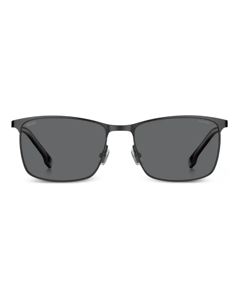 HUGO BOSS Sonnenbrille mit eckigem Gestell - Schwarz Schwarz
