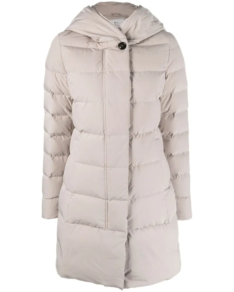 Woolrich Gefütterter Kapuzenmantel - Grau Grau
