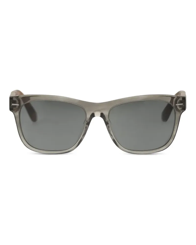 Brunello Cucinelli tortoiseshell-effect rectangle-frame sunglasses - Grau Grau