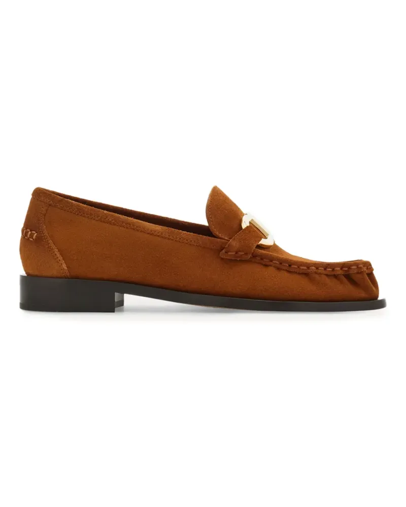 Ferragamo Gancini ornament moccasins - Braun Braun