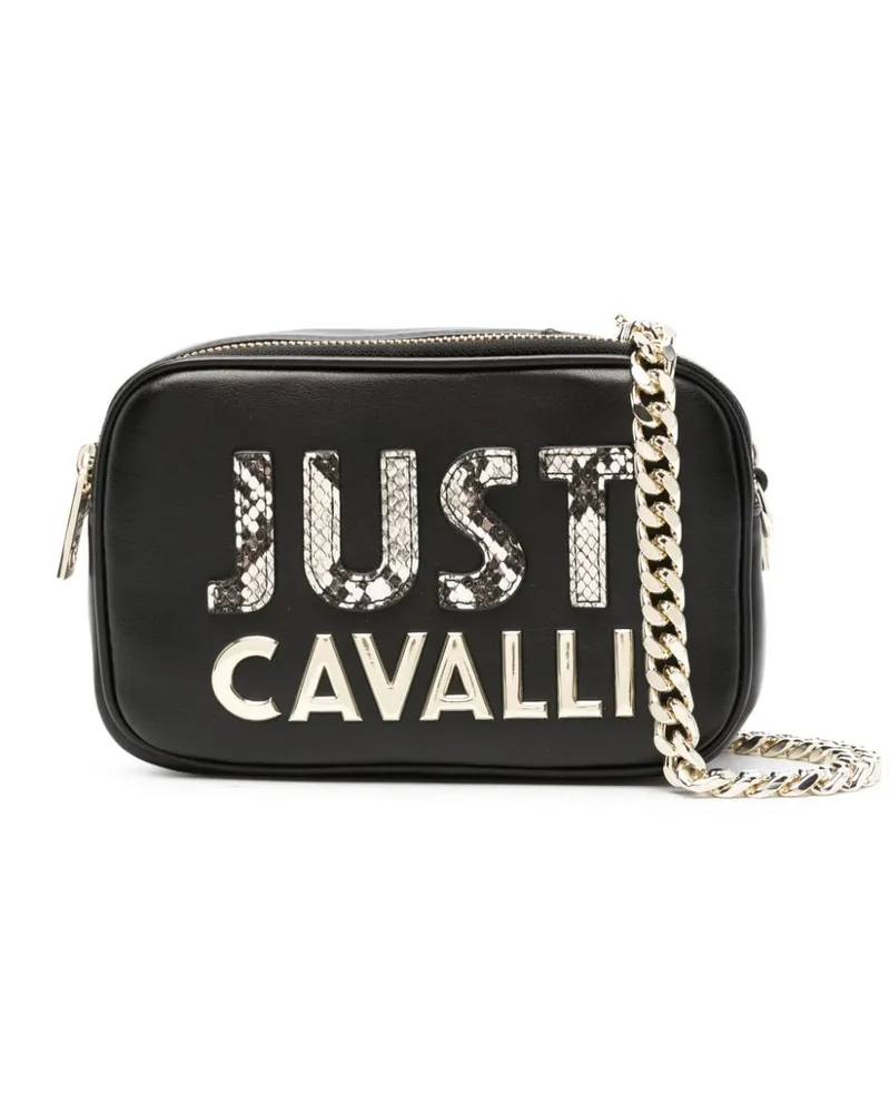 Just Cavalli Umhängetasche mit Logo Schwarz