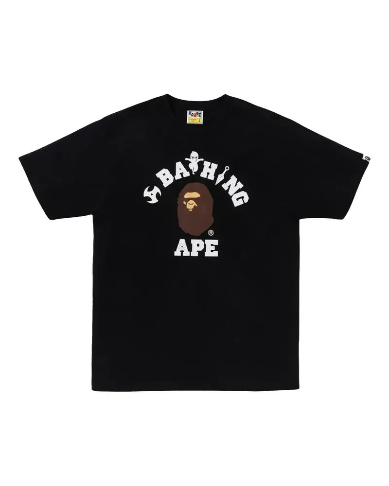 BAPE Ninja College T-Shirt - Schwarz Schwarz