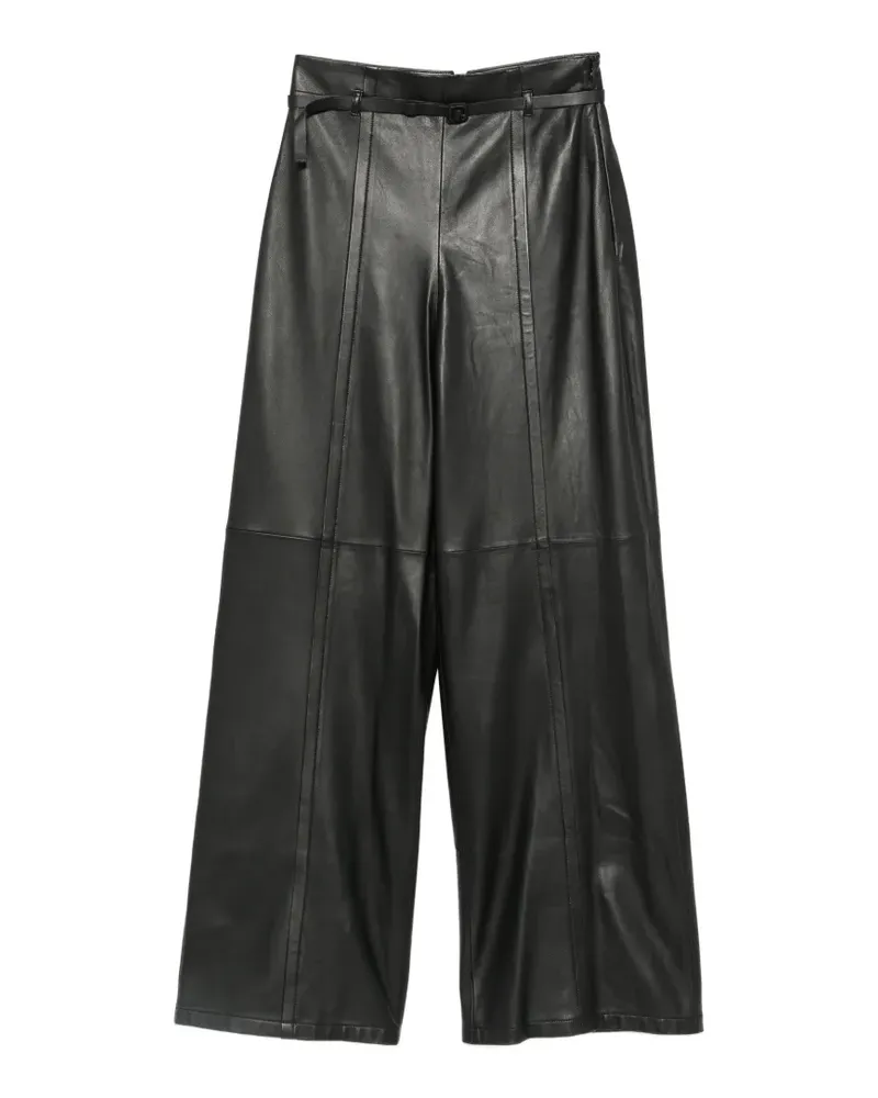 Emporio Armani belted panelled trousers - Schwarz Schwarz