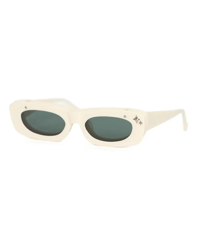 pushBUTTON x Grey Ant Sonnenbrille mit eckigem Gestell - Nude Nude