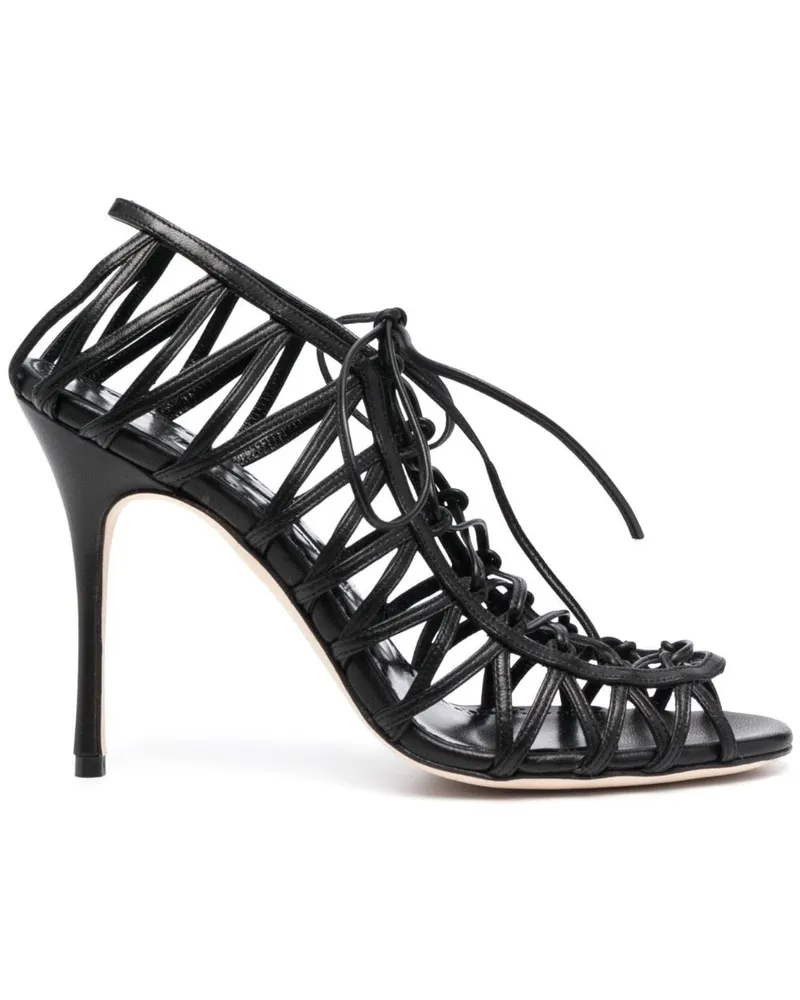 Manolo Blahnik Regina Sandalen 110mm - Schwarz Schwarz