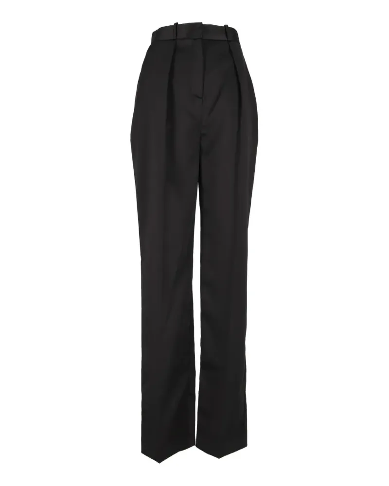 Elisabetta Franchi Cargohose in Satinoptik - Schwarz Schwarz