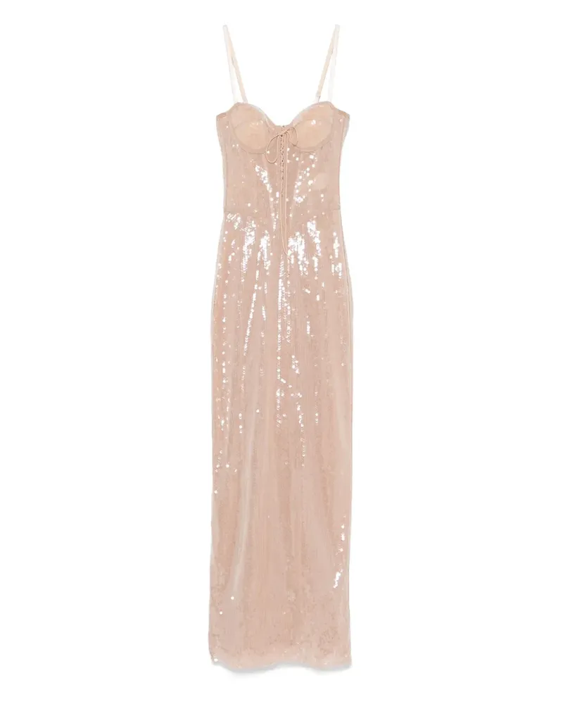 Giuseppe di Morabito Maxikleid mit Pailletten - Nude Nude