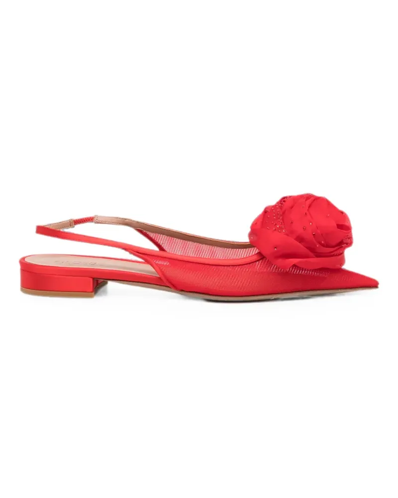 GEDEBE floral-detail slingback shoes - Rot Rot