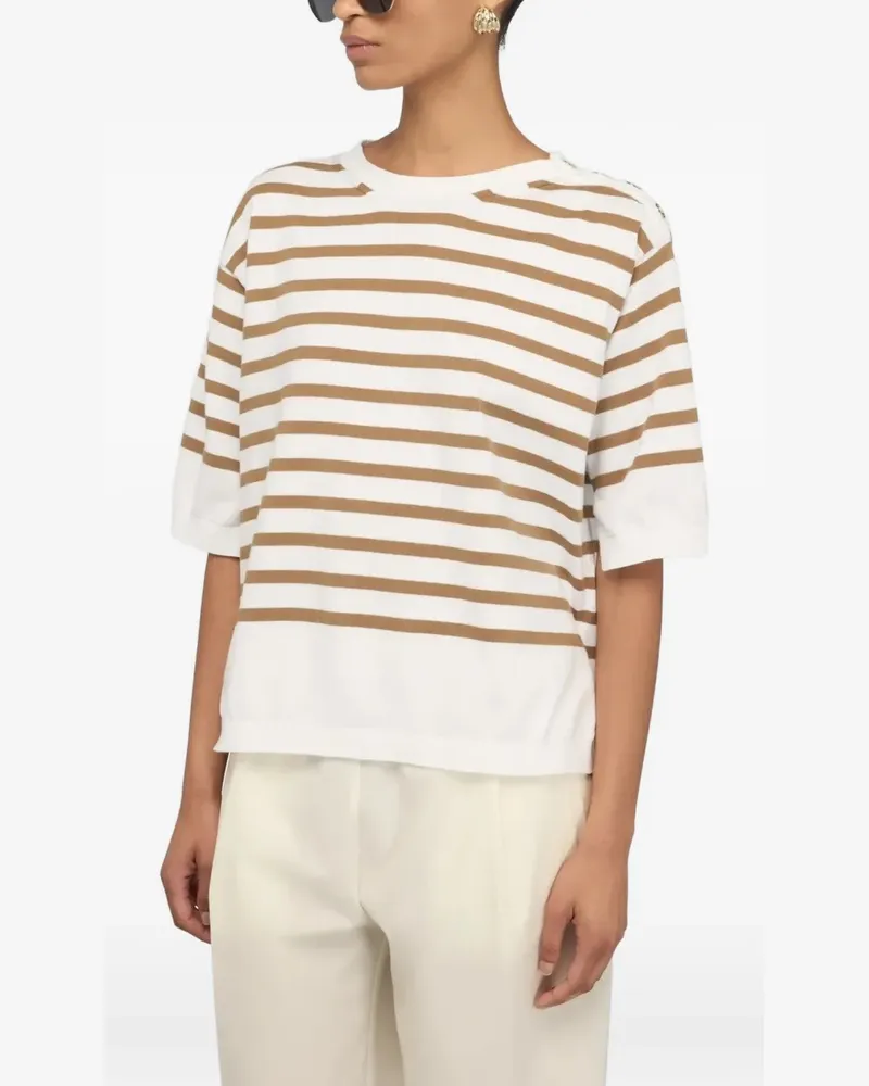 Semicouture Aurora striped sweater - Weiß Weiß