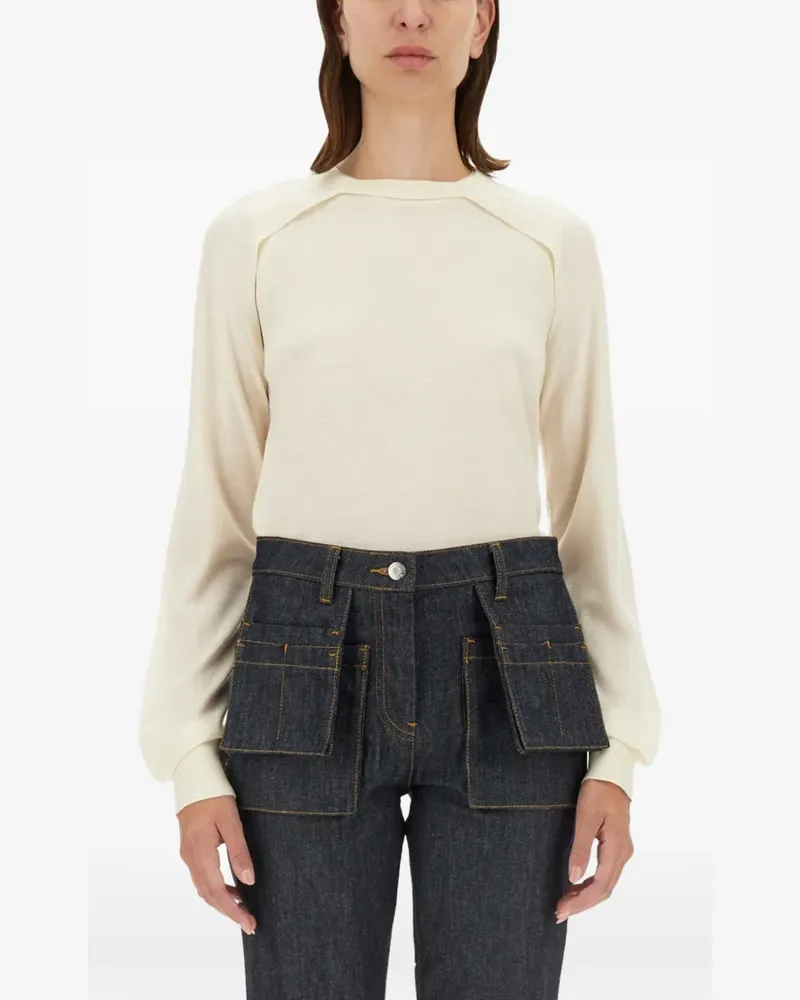 Helmut Lang shoulder detail jersey - Nude Nude