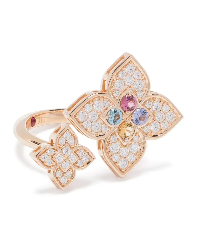 Roberto Coin 18kt Venetian Princess Rotgoldring mit Steinen - Rosa Rosa