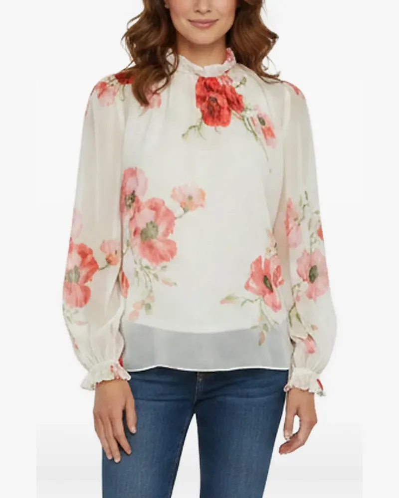 Zimmermann Lightburst Bluse mit Blumenprint - Weiß Weiß