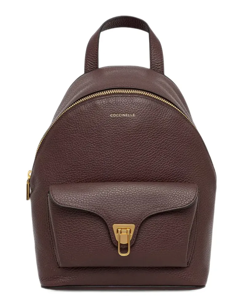 Coccinelle small Beat pebbled-leather backpack - Rot Rot
