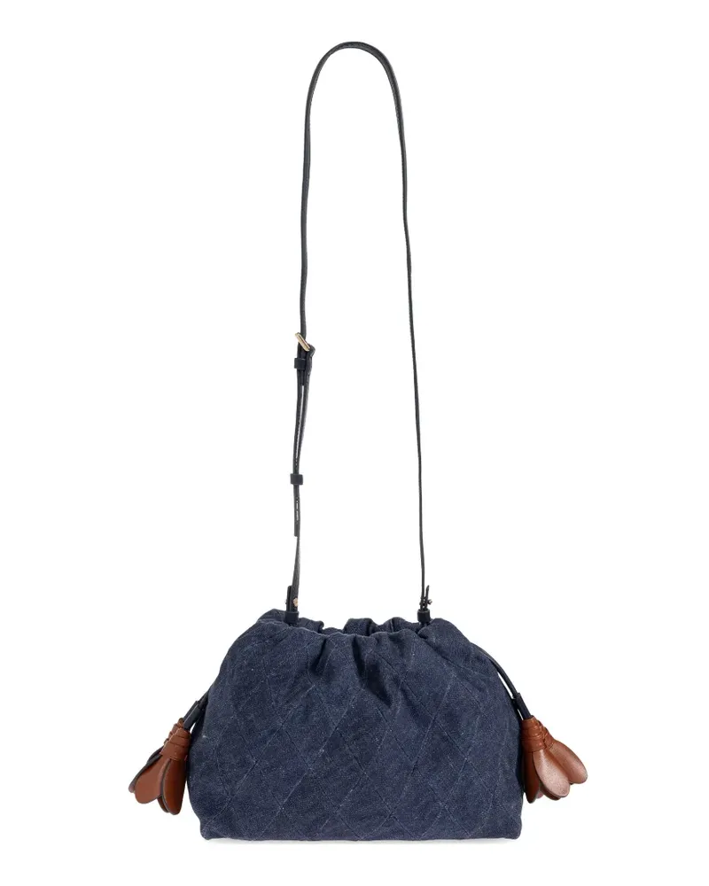 Zimmermann medium Cloud 91 quilted-denim clutch bag - Blau Blau