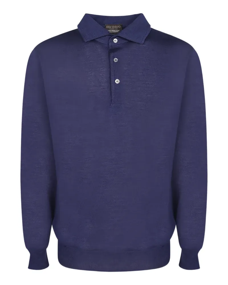 Dell'oglio Langärmeliges Poloshirt - Blau Blau