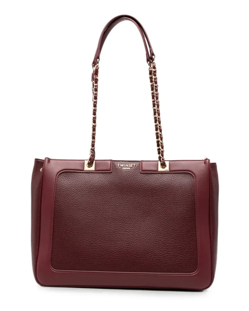 Twin-Set logo-detail chain-link shoulder bag - Rot Rot