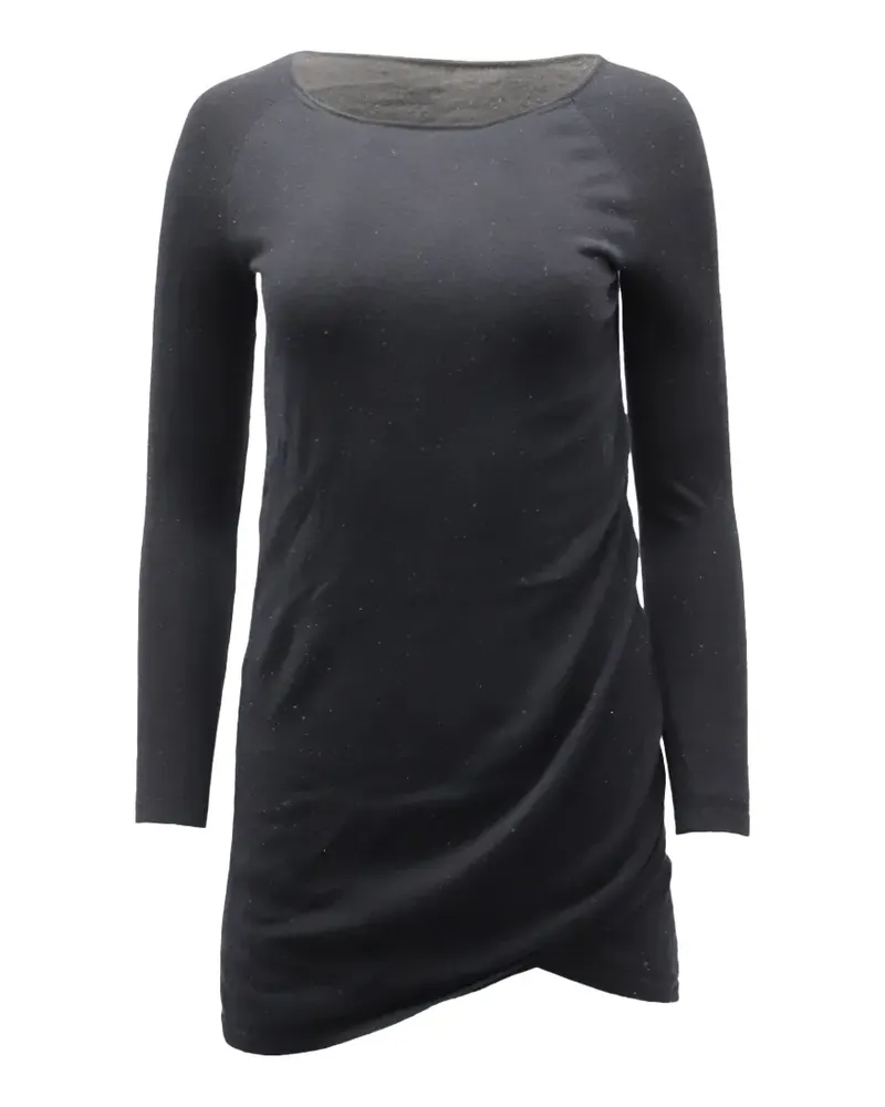 Theory Drapiertes Langarmshirt - Schwarz Schwarz