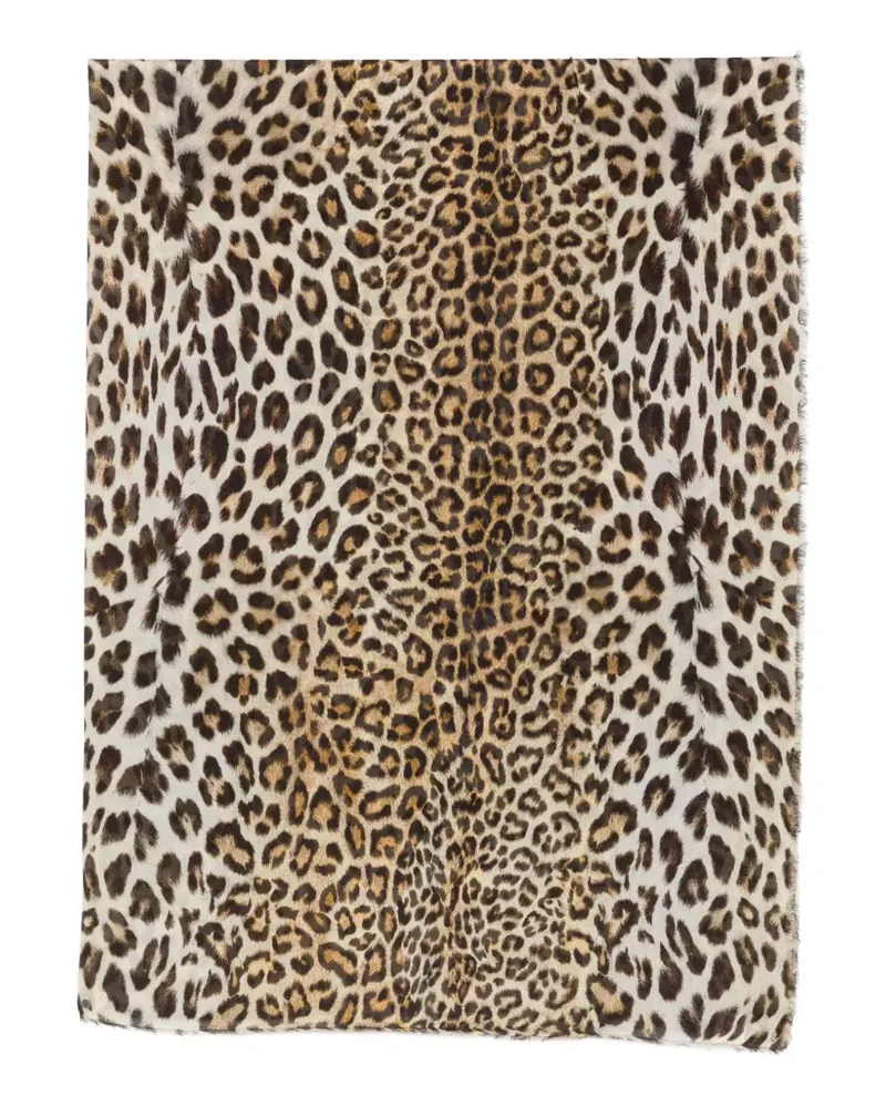 Faliero Sarti Schal mit Animal-Leopardenprint - Nude Nude