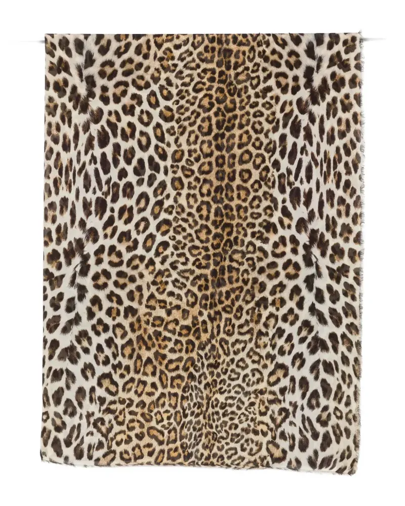 Faliero Sarti Animal leopard-print scarf - Nude Nude