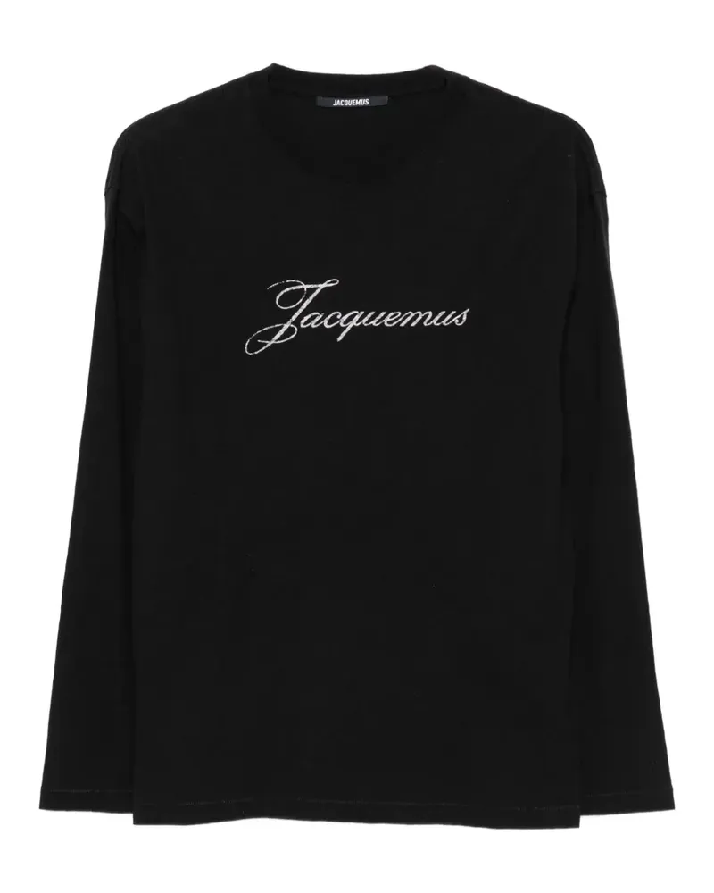 Jacquemus Langarmshirt mit Logo-Print - Schwarz Schwarz