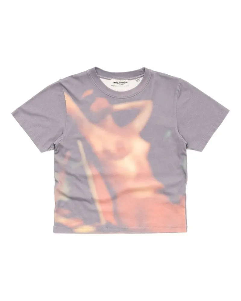 Carne Bollente T-Shirt mit grafischem Print - Grau Grau