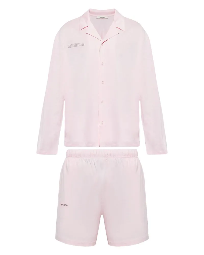PANGAIA Pyjama mit Slogan-Print - Rosa Rosa