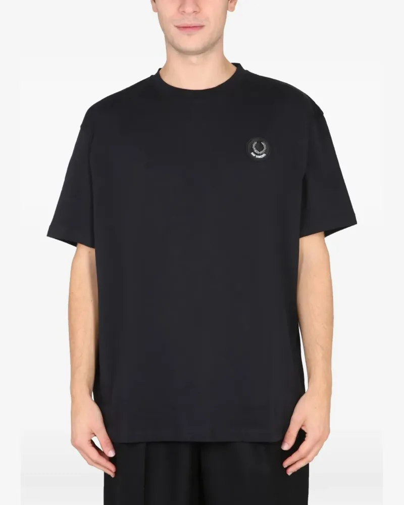 Raf Simons logo-patch T-shirt - Schwarz Schwarz