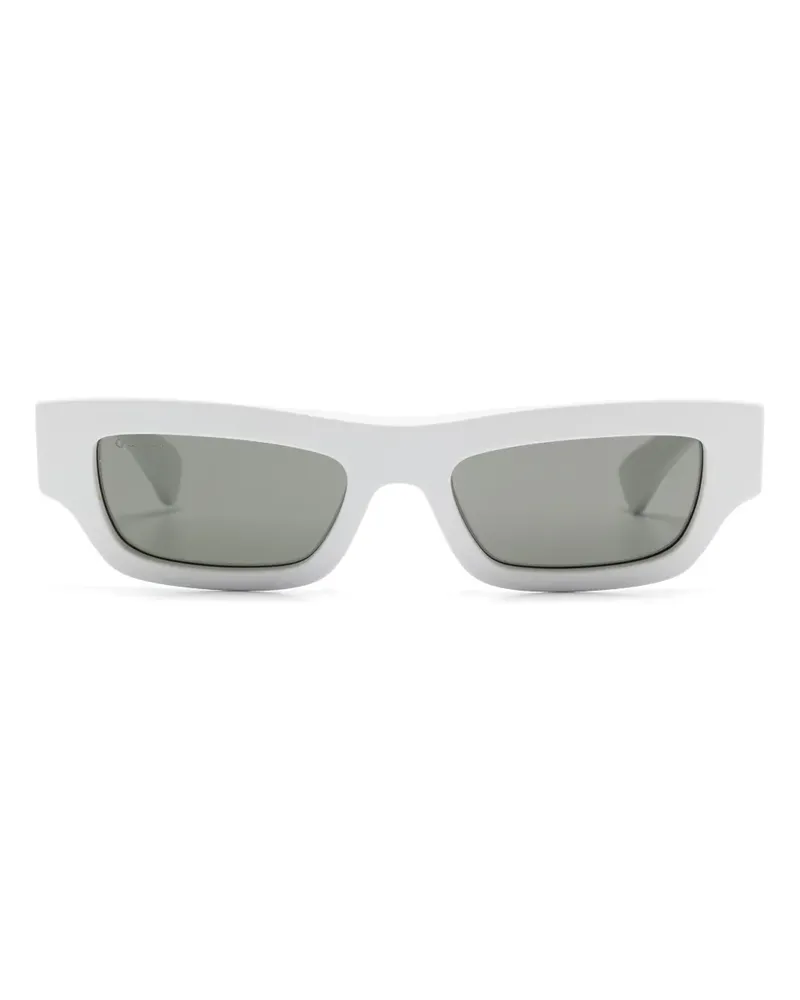 Gucci Sonnenbrille mit eckigem Gestell - Weiß Weiß