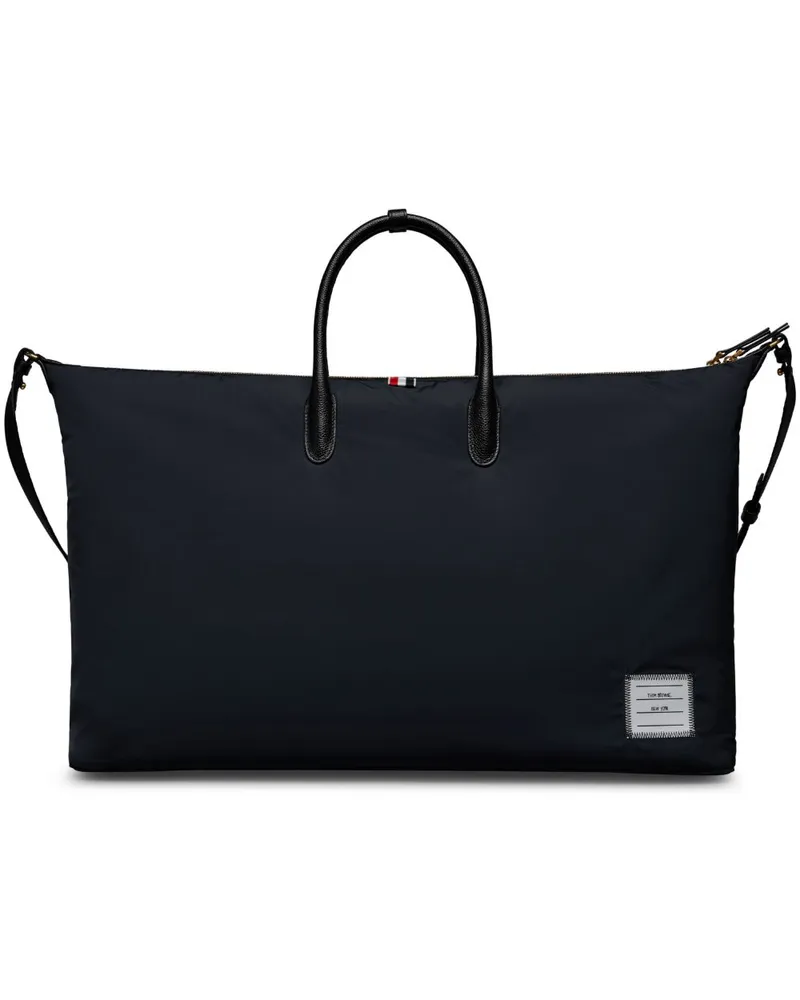 Thom Browne Tasche mit Logo-Patch - Schwarz Schwarz
