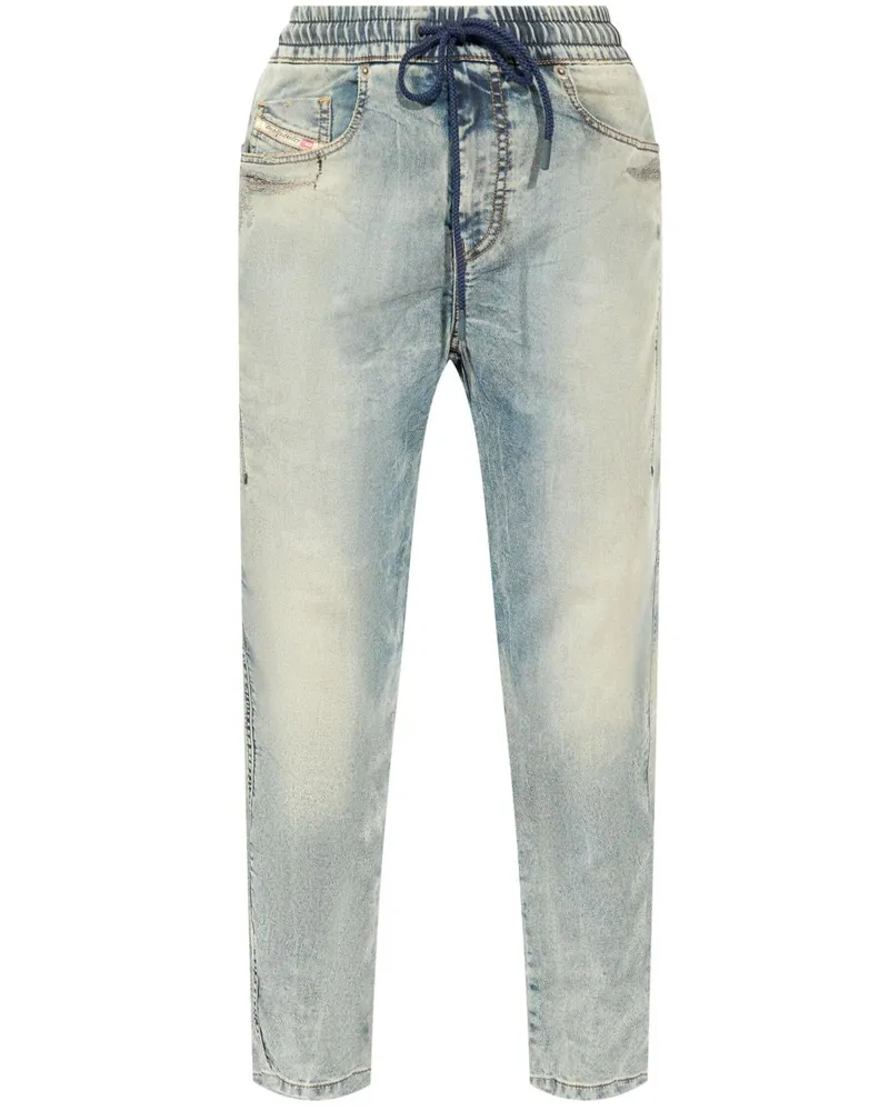 Diesel Tapered-Jeans mit Bleach-Effekt - Blau Blau