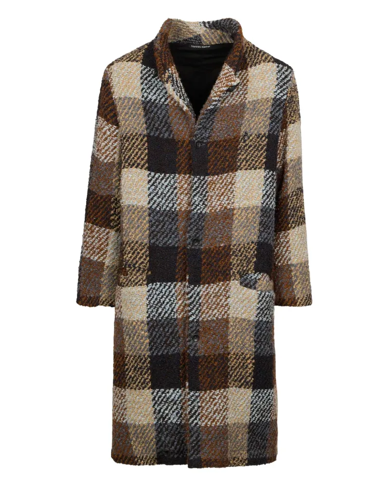Hannes Roether checked buttoned coat - Braun Braun