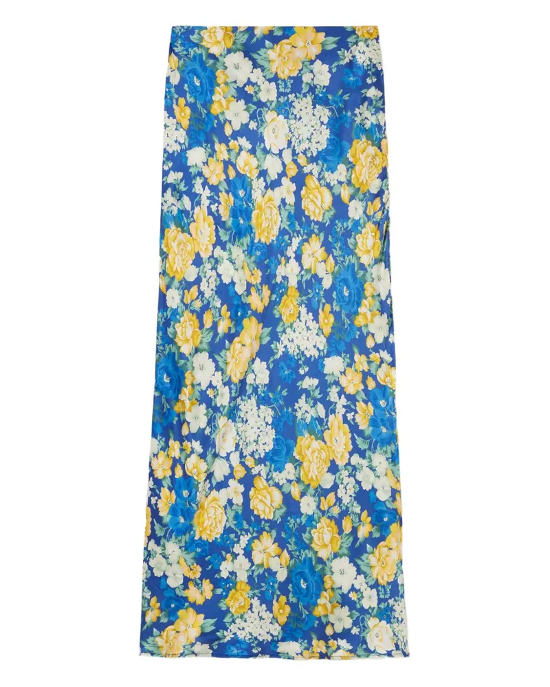 Claudie Pierlot Rock mit Blumen-Print - Blau Blau