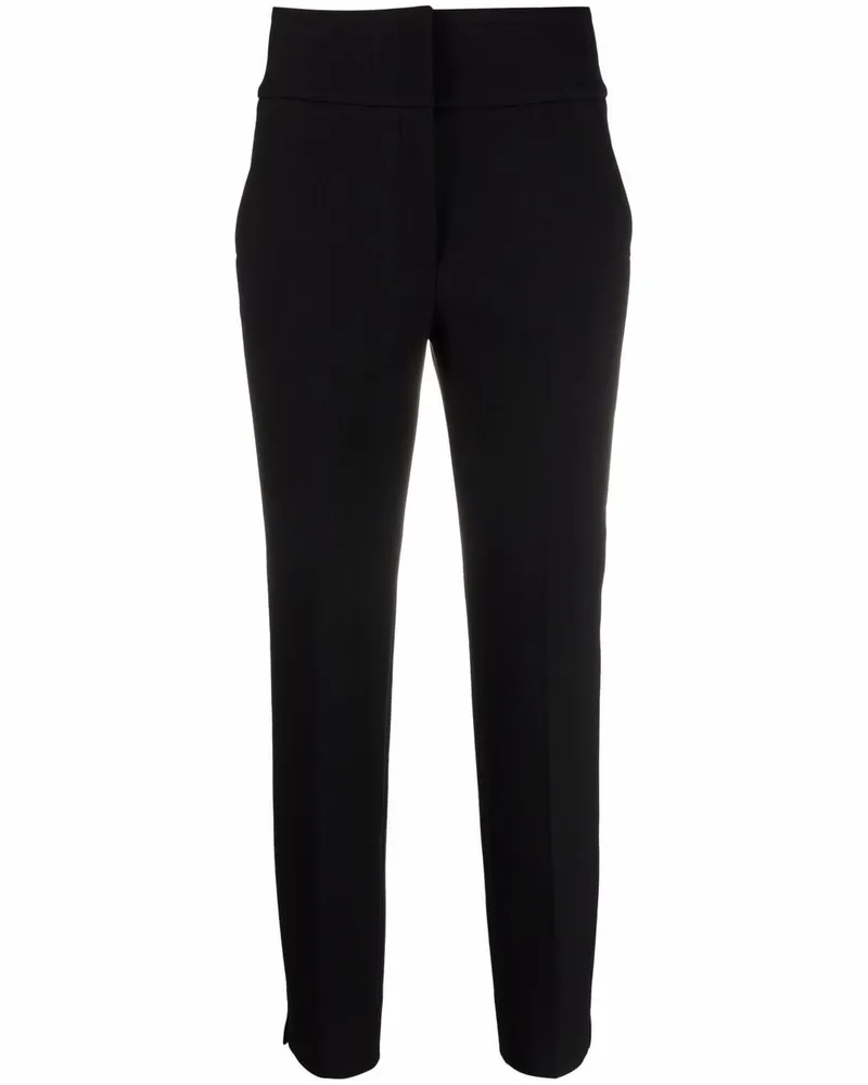 Peserico Schmale Hose mit hohem Bund - Schwarz Schwarz