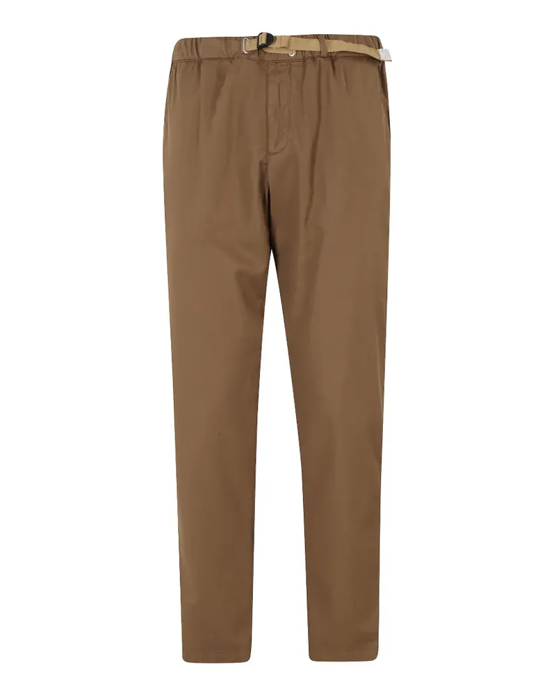 PLAN C belted elasticated-waist trousers - Braun Braun