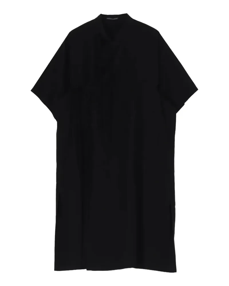 Yohji Yamamoto Hemd mit Schleifenkragen - Schwarz Schwarz