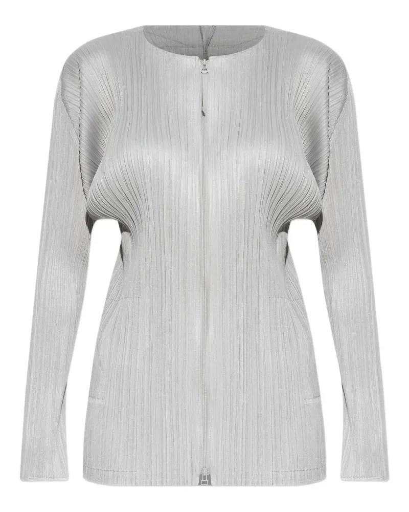Issey Miyake Plissierte Monthly Colors: September Jacke - Grau Grau