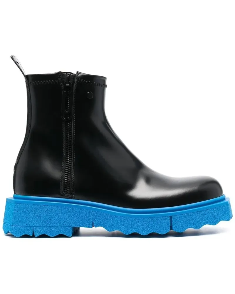 OFF-WHITE Stiefel mit Schwammsohle - BLACK BLUE Black