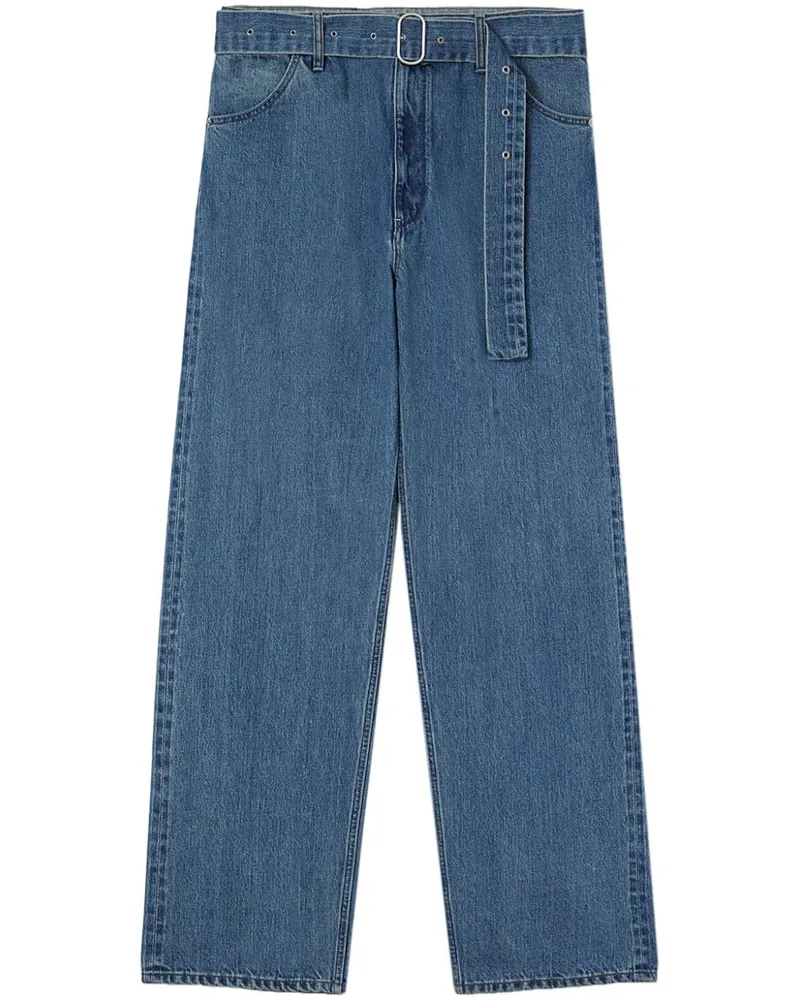 Jil Sander Lockere Jeans mit Gürtel - Blau Blau