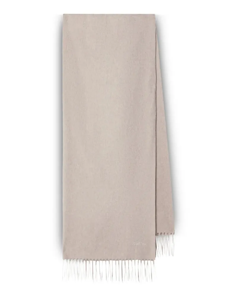 Max Mara Schal mit Logo-Stickerei - Nude Nude