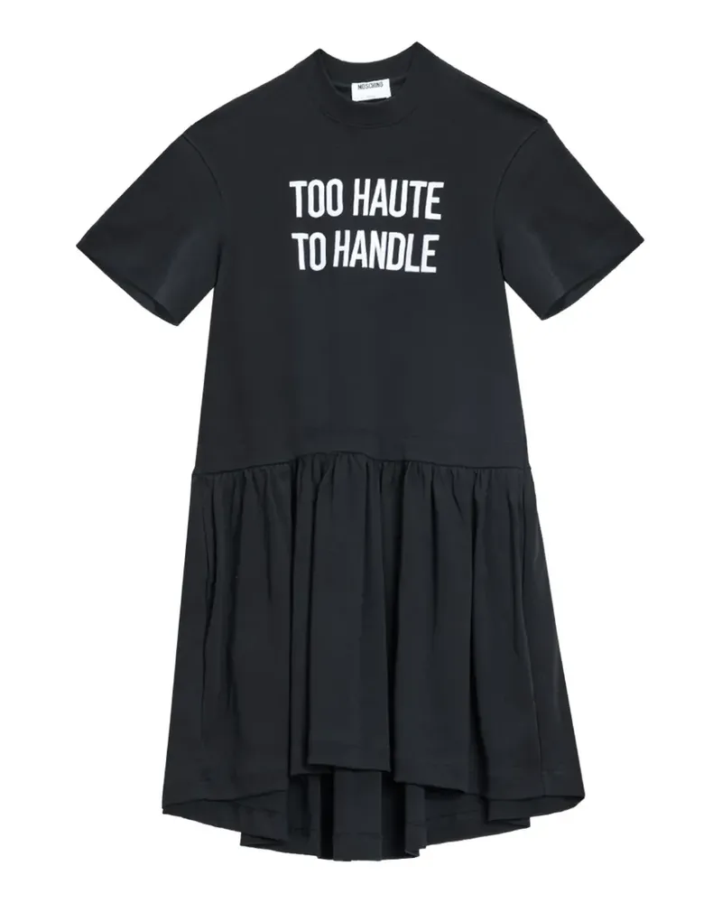 Moschino Minikleid mit Slogan-Stickerei - Schwarz Schwarz