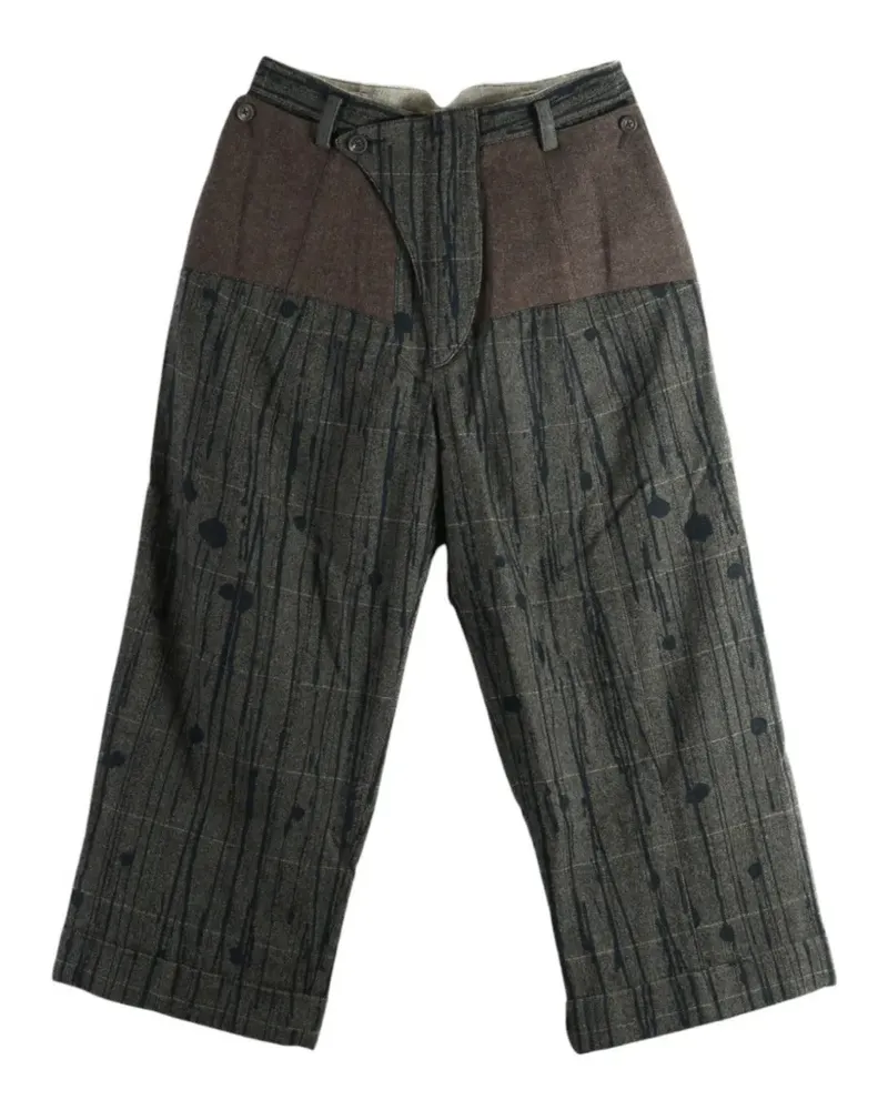 Ziggy Chen Gemusterte Rain Drop Wide-Leg-Hose - Grau Grau